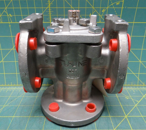 Tufline Xomox 037AX Flanged 1 Inch A351 CF8M Plug Valve SC23091 150 Class Steel