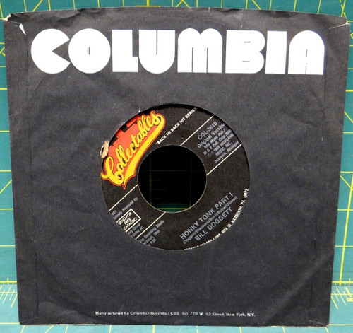 Bill Doggett – Honky Tonk 1988 Vinyl 7" Single Collectables – COL-3610 Blues