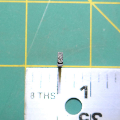 (1) Lower case "s" Antique Metal Typeset Letterpress Block 'Parry Bold' 12pt