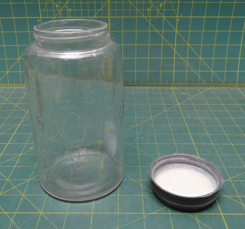 Mason's Half Gallon Clear Glass Jar w/ Zinc Plated Steel Ball Lid, 2.2" Mouth ID