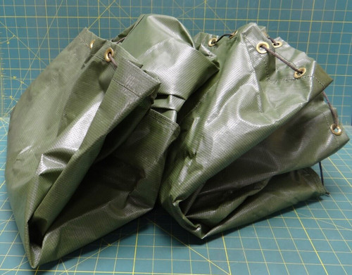 2 Green Waterproof Drawstring Lens Cap Outdoor Camping Bags NSN 5895-01-174-2462
