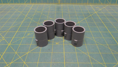 (5) 1/2" Gray PVC Conduit Couplings CertainTeed Brand