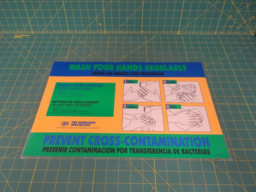 ZEP Handcare Hand Washing Instruction Sign   18" x 12"