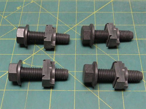 (4) Isoplast 500PU-200 1/2"-13 x 2" Hex Flange Bolts w/1-1/4" x 3/4" Channel Nut