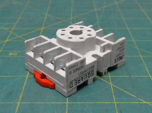 Square D 8501NR51 Series B Relay Socket, 10 Amp 600 Volt/15 Amp 300 Volt
