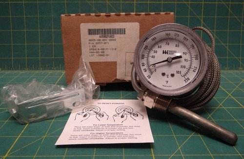 2 1/2" Weiss Indicating Thermometer Indicating w/ Capillary PN: 2257-071