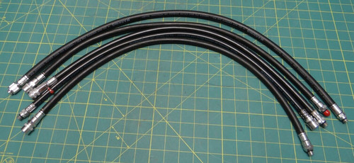 Lot of 5  250 PSI W.P. Low Pressure Diving Hoses, About 27" Long Each