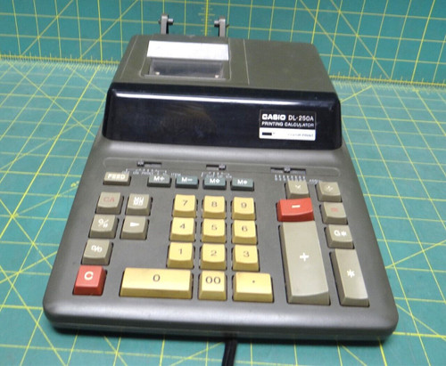 Casio DL-250A Printing Calculator 12-Digit Printer and LCD screen