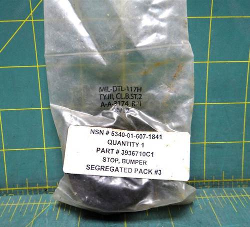 1 Pack Stop Bumper Model: 3936710C1 NSN: 5340-01-607-1841 
