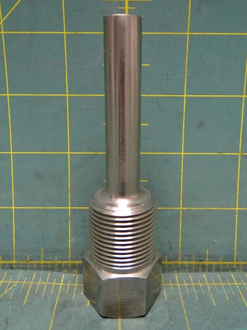 Weksler 304 SS Thermowell S3G4 3/4" NPT x 4.25" Length x 2-1/2" Insertion Length