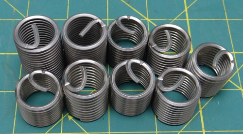 Metric Helical Thread Repair Inserts 1" OD, 3/4" ID, Qty: 9