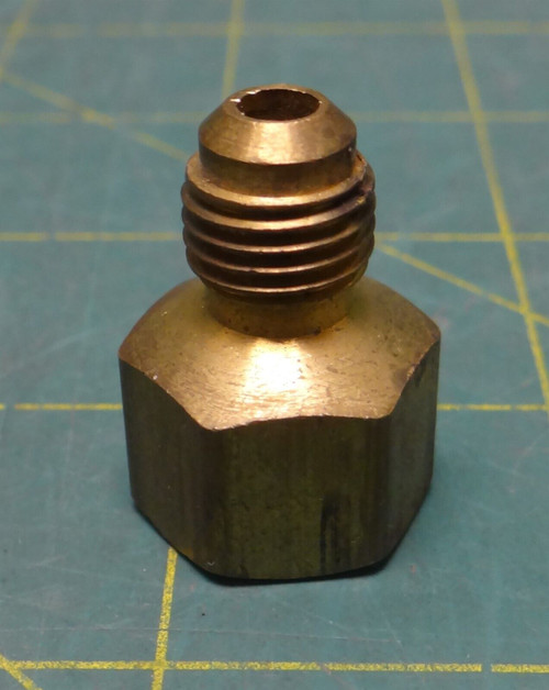 1/2" Female SAE X 3/8" Flared Male SAE Brass Straight Pipe Fitting