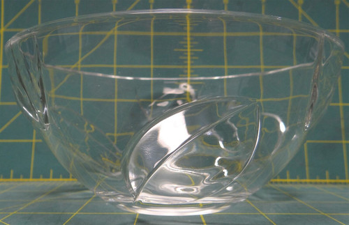 Vintage Pressed Clear Glass Candy Nut Bowl Dish With Leaf Accent 5 5/8" Diameter