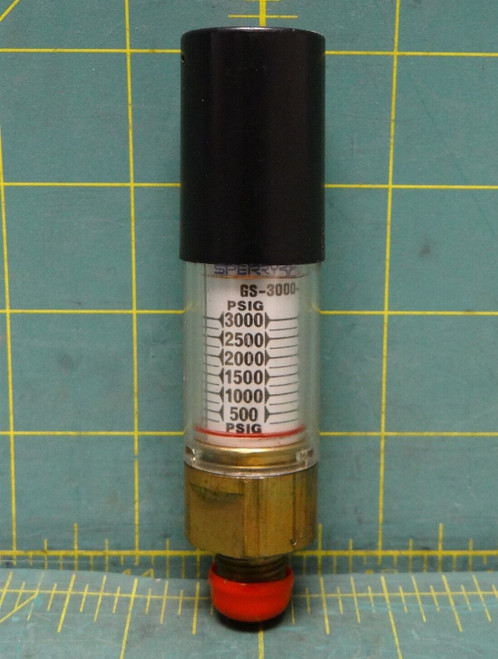 Sperry Vickers Pressure Indicator 0-3000 PSI GS-3000-20 1/4" NPT Inlet