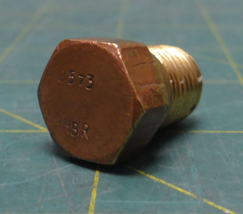 1/4" Male NPT Solid Brass Pipe Fitting External Hex Drive Plug 