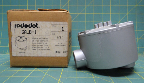 Red Dot GALB-1 1/2" Conduit Box for Hazardous Locations LB Style w/Surface Cover