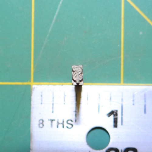 (1) Dollar Sign "$" Antique Metal Typeset Letterpress Block 'Parry Bold' 12pt