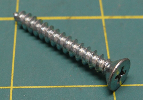 QTY: 100 Rockwell Zinc Phillips Flat Head Screw 1/5"-11.5 X 1-1/2
