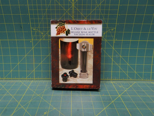 Deluxe Wine Bottle Manual Vacuum Sealer Bottle Stopper Set - Pump & 2 Stoppers