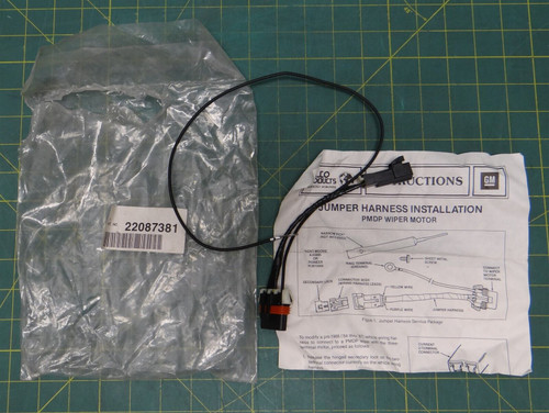 Delco GM 22087381 Wiper Motor Jumper Harness with Instructions 24" Length