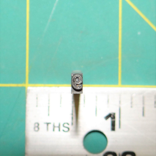 (1) Number '9' Antique Metal Typeset Letterpress Block 'Parry Bold' 12pt. font