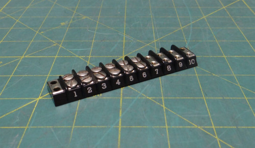 Double Row Barrier Marine Grade Terminal Block, 9 Position, 4.125" Length