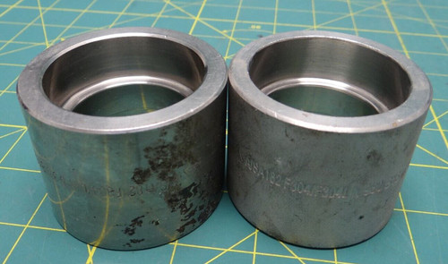 1-1/2 Socket Weld Pipe Coupling A/SA182 F304/F304L N980 B16 3M, Qty: 2