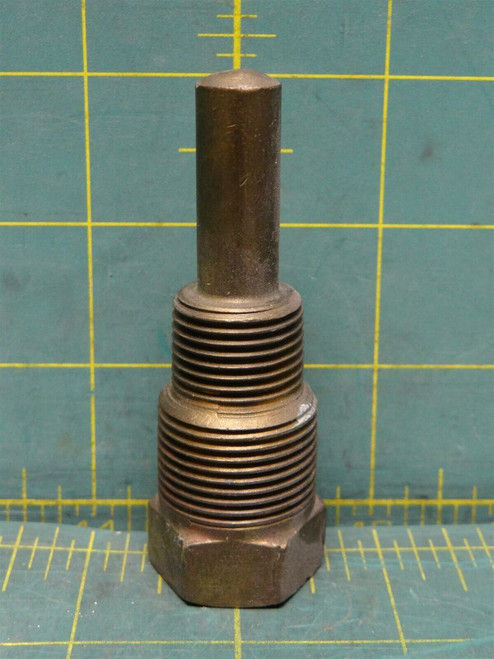 Brass Thermowell 3/4", 1/2" NPT x 11/16-27 UNEF, 1.25" Insertion x 0.5" Probe