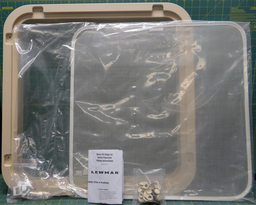 Lewmar Retro Fit for Hinges Flyscreen Kit Screen Size 60 Ivory Color 367660552