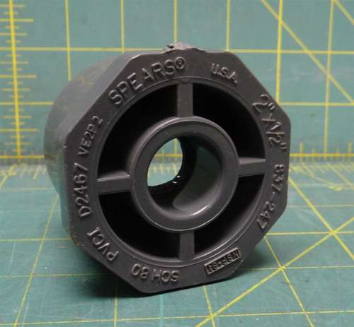 Spears 2" X 1/2" Sch 80 PVC Reducer Bushing Spigot Socket 837-247 D2467 NSF-61
