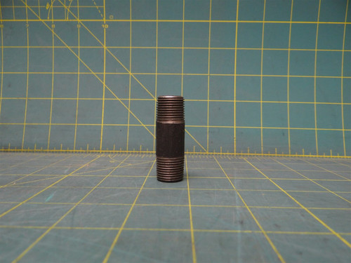 0.66" x 2" Pipe Fitting Nipple MNPT Steel Tapered Threaded Schedule 10 Welded