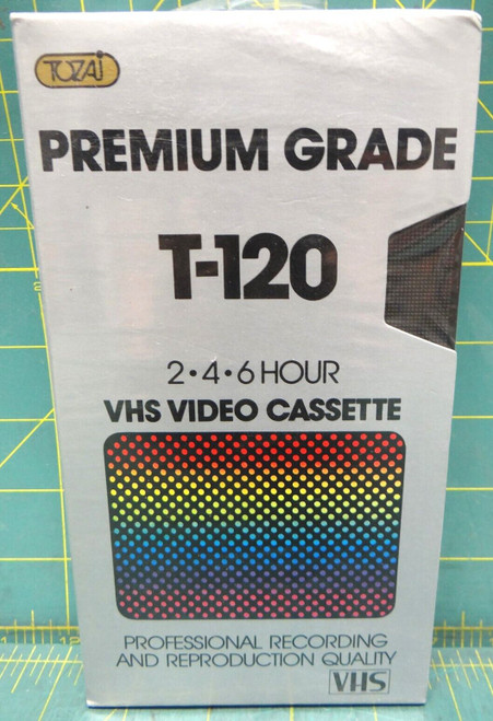 Tozai Premium Grade T-120 Professional Recording and Reproduction Quality VHS