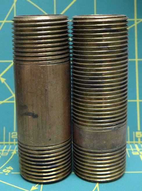 Two 3/4" Male NPT Pipe Nipples, 3" Long