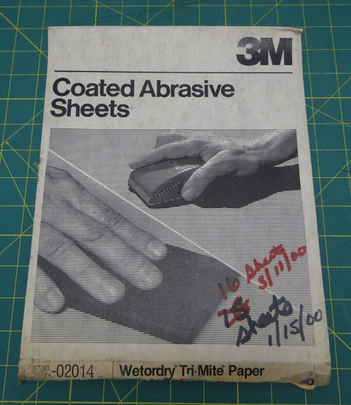 11 Sheets 3M Wetordry Tri-M-ite 02014, 9" x 11" 180-C Grit, 5350-00-721-8117