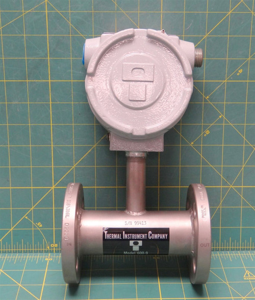 Thermal Instrument Model 600-9 Flowmeter w/ Stainless Steel 1" Flange / 0-5 GPM 