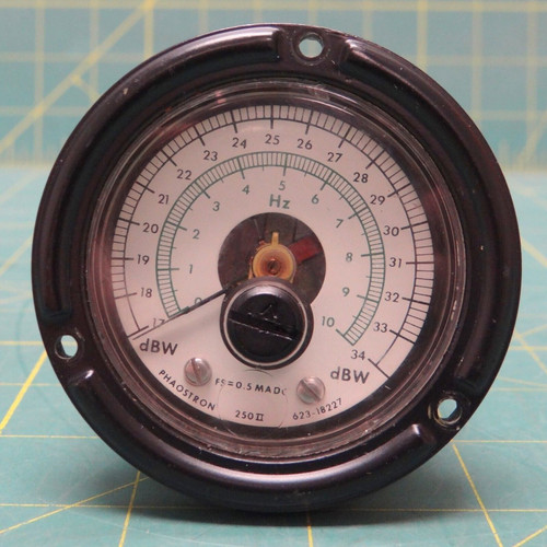 Phaostron 623-18227 Panel Meter dBw x Hz NSN 6625-01-146-1322