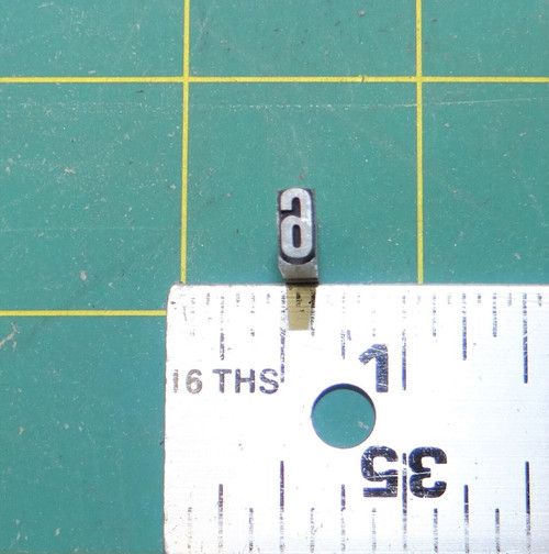 (1) Number "6" Vintage Metal Typeset Letterpress Block 'Gothic Bold' 18pt. font