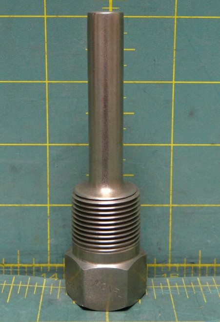 Monel Thermowell 3/4" MNPT x 1/2" FNPT 2.5" Insertion Length 0.5" Probe Diameter