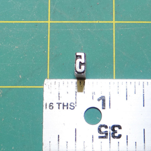 (1) Number "5" Vintage Metal Typeset Letterpress Block 'Gothic Bold' 18pt. font