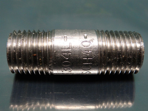 Merit Brass Schedule 40, 1/4" Fitting Type 304/304L Stainless Steel Pipe Nipple