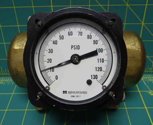 Meriam Instrument Differential Pressure Instrument Model 1123 Range 0-130 PSID