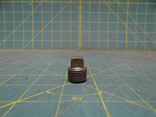 1/4" Threaded Pipe Fitting Plug Male Steel MNPT Tapered with 7/16" Square Head 