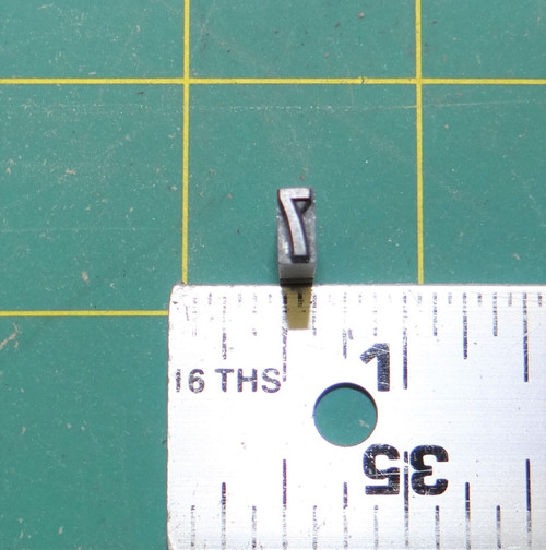 (1) Number "7" Vintage Metal Typeset Letterpress Block 'Gothic Bold' 18pt. font