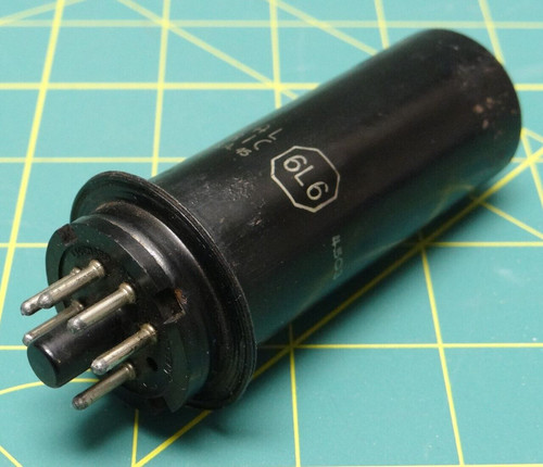 Vintage Metal GE General Electric 6L6 Vacuum Tube Untested