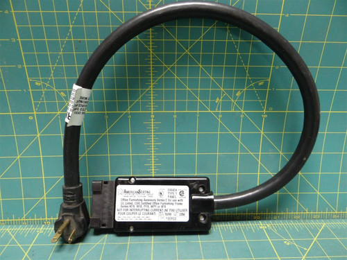 American Seating End Entry Plug-In Power Cord EEPC0