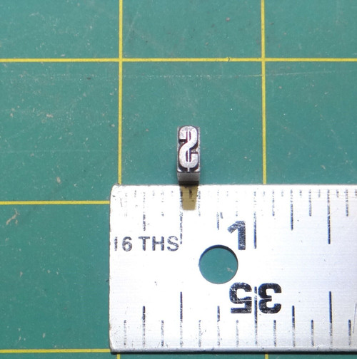(1) Dollar Sign Symbol Vintage Metal Typeset Letterpress Block Gothic Bold 18pt