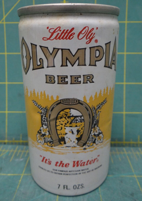 7 fl oz Little Olympia Beer Olympia Brewing Company Top Opened Pull Tab