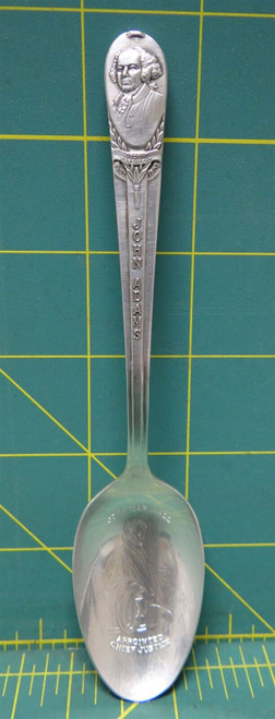Wm Roger Silver Plated US President John Adams Chief Justice John Marshall Spoon