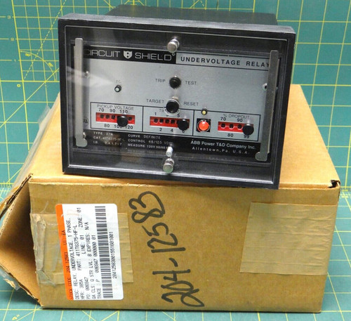 ABB Circuit Sheild Undervoltage Relay Type 27N Cat 411T6375-HF-L 48/125 VDC