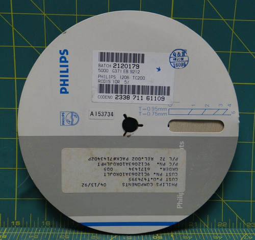 10R Ohm Fixed Chip Resistor 1206 1/8w 5% Tolerance P/N 9C12063A10R0JLT